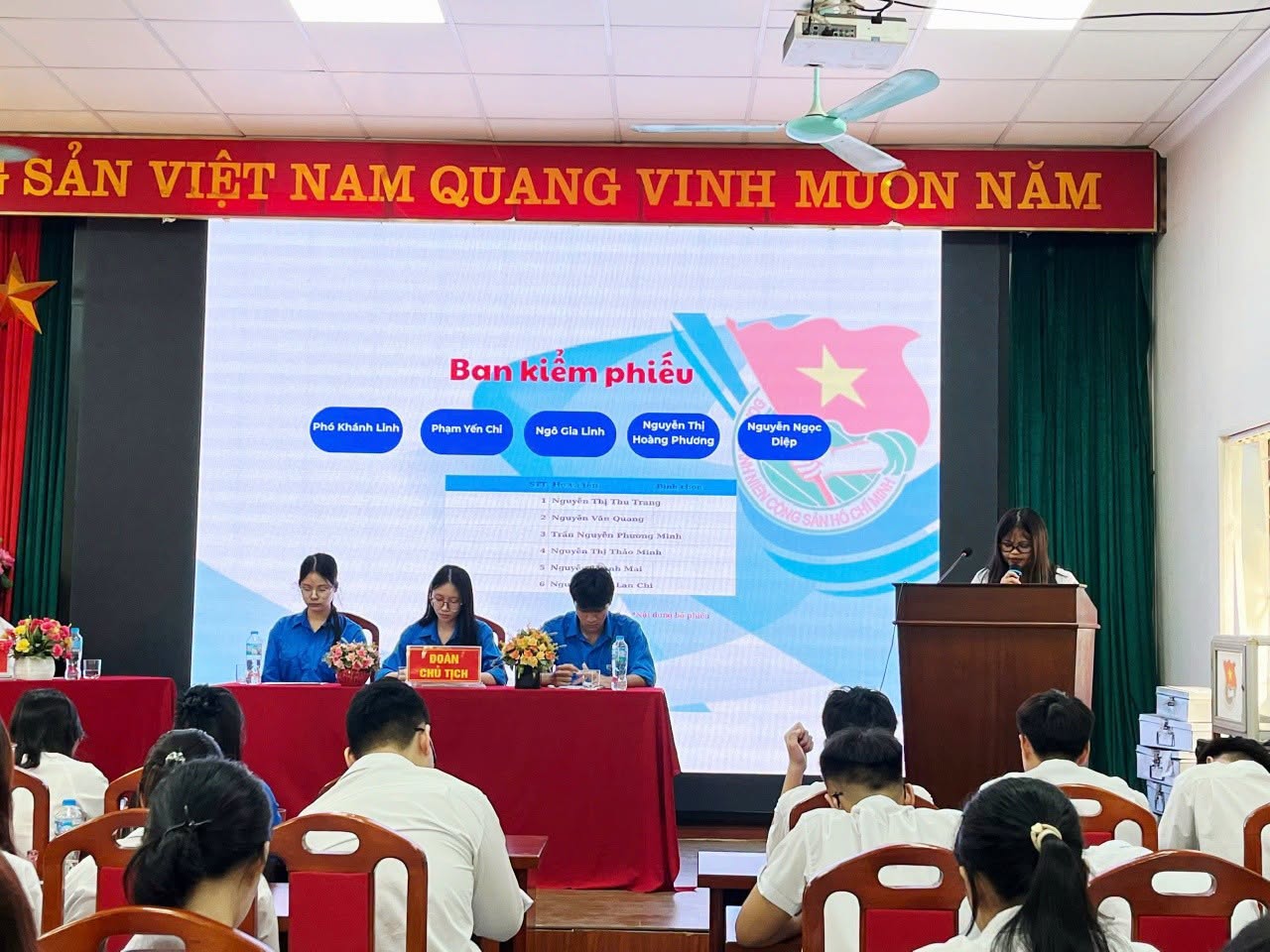 Ban Kiểm phiếu công bố nguyên tắc và thể lệ bỏ phiếu, bảo đảm tính khách quan, dân chủ của Đại hội.