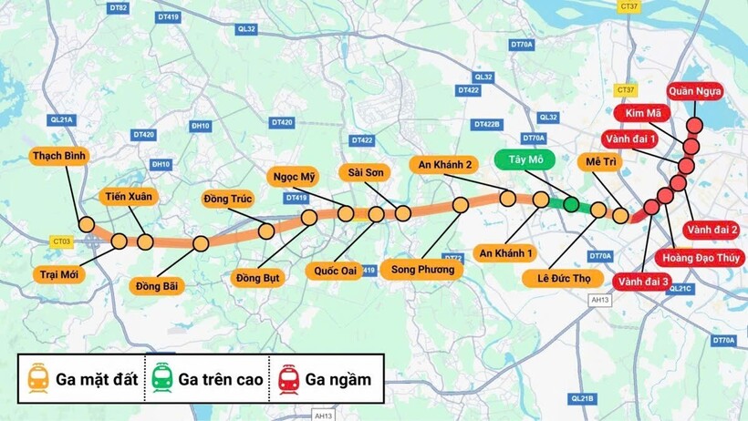 Hạ tầng giao thông hiện đại và trục đường sắt Metro số 5 mở ra tiềm năng tăng giá vượt bậc cho dự án Vinhomes Thăng Long