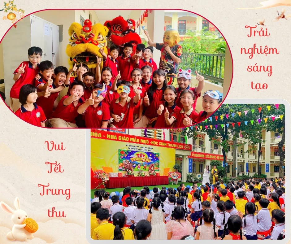 Nụ cười rạng ngời của các bạn nhỏ khi được giao lưu cùng các nhân vật quen thuộc của ngày Tết Trung thu.