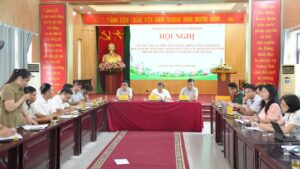 Toàn cảnh Hội nghị làm việc của UBND xã An Khánh với các thôn Tiền Phong, Thống Nhất, Minh Khai, Hoa Thám diễn ra vào chiều ngày 09/9/2026