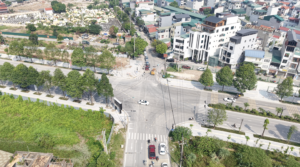 Mạng lưới giao thông kết nối giữa khu dân cư hiện hữu và các trục đường mới mở tại khu vực Nam An Khánh.