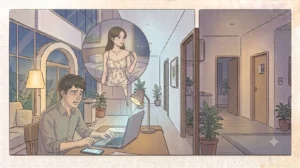 Tôi chết lặng trước màn hình khi nhìn thấy những hình ảnh và thước phim nhạy cảm của vợ do tình cũ gửi tới (Minh họa: AI).